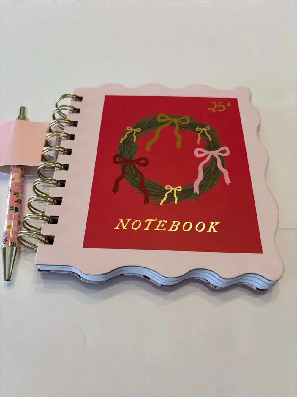 Fringe Festive Wreath Spiral Notebook and Pen Set